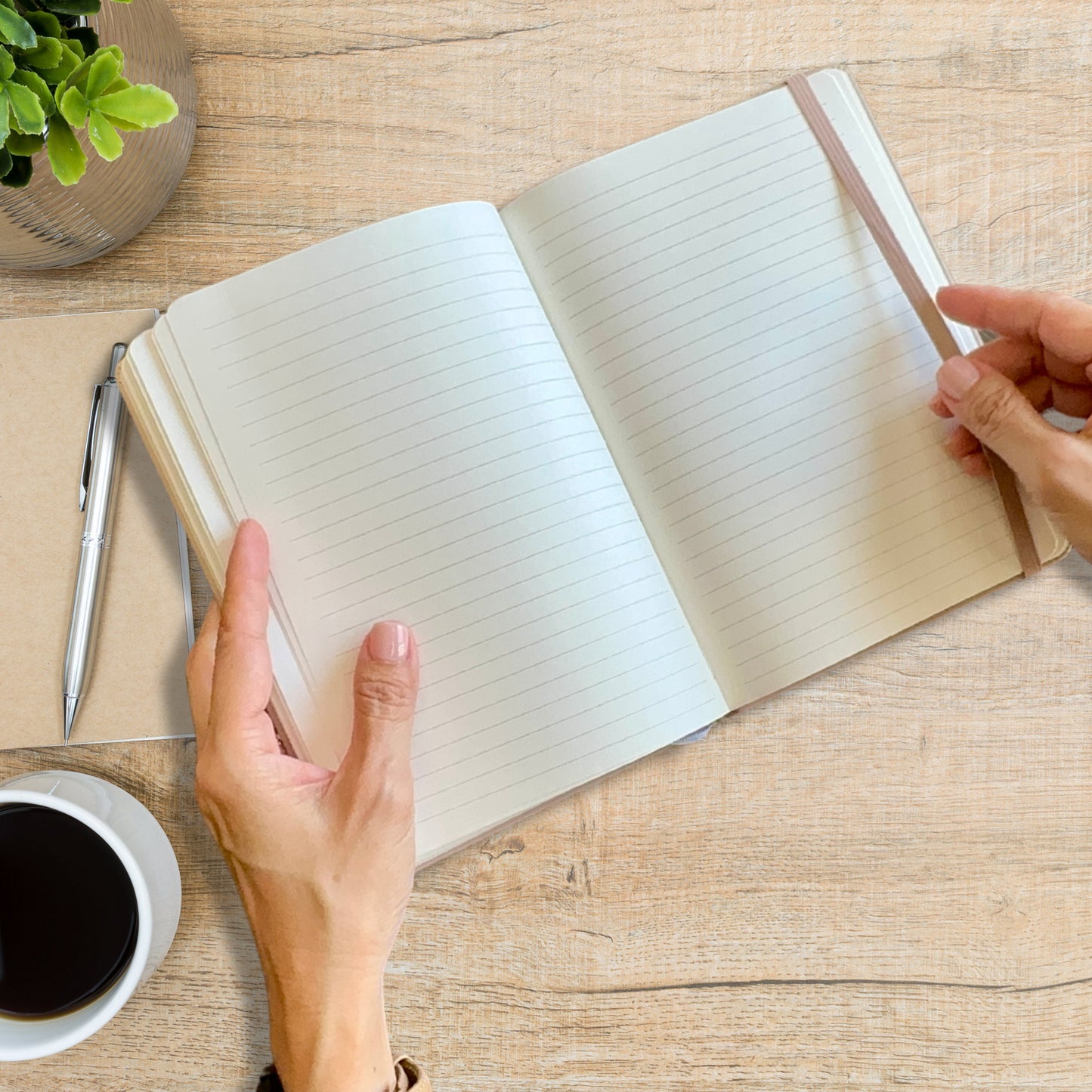 Personalized Hardcover Vegan Leather Journal - Engraved