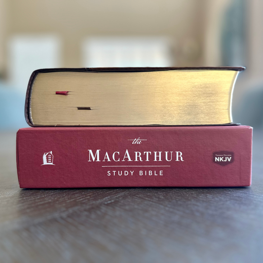 Personalized NKJV MacArthur Study Bible, 2nd Edition, Brown Leathersoft, Comfort Print, Custom Engraved Name