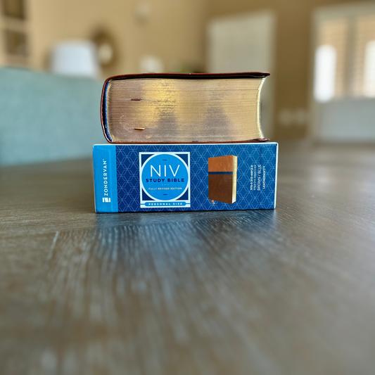 Personalized New International Version (NIV) Study Bible - Engraved