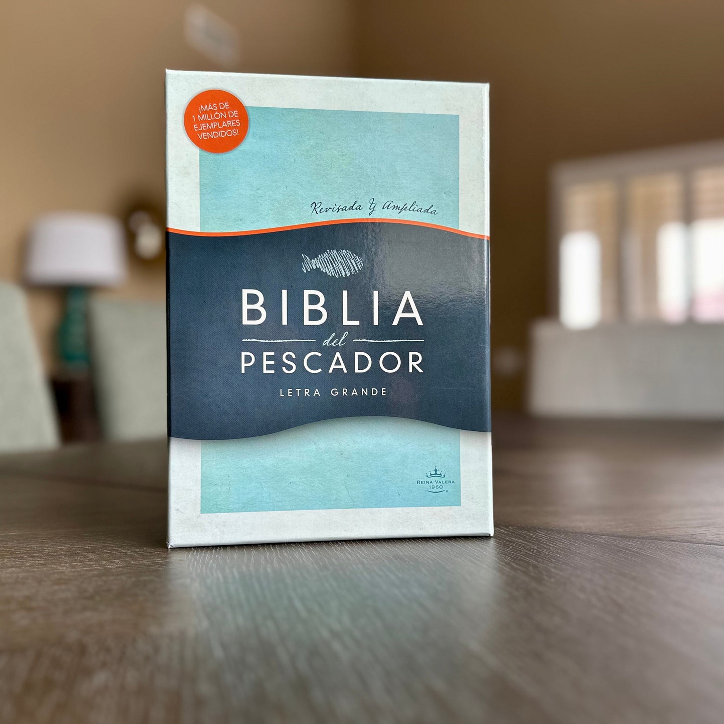 Biblia Personalizada | Reina Valera 1960 Biblia del Pescador | Letra Grande | Caoba Símil Piel | Personalized Christian Gift | Spanish Bible
