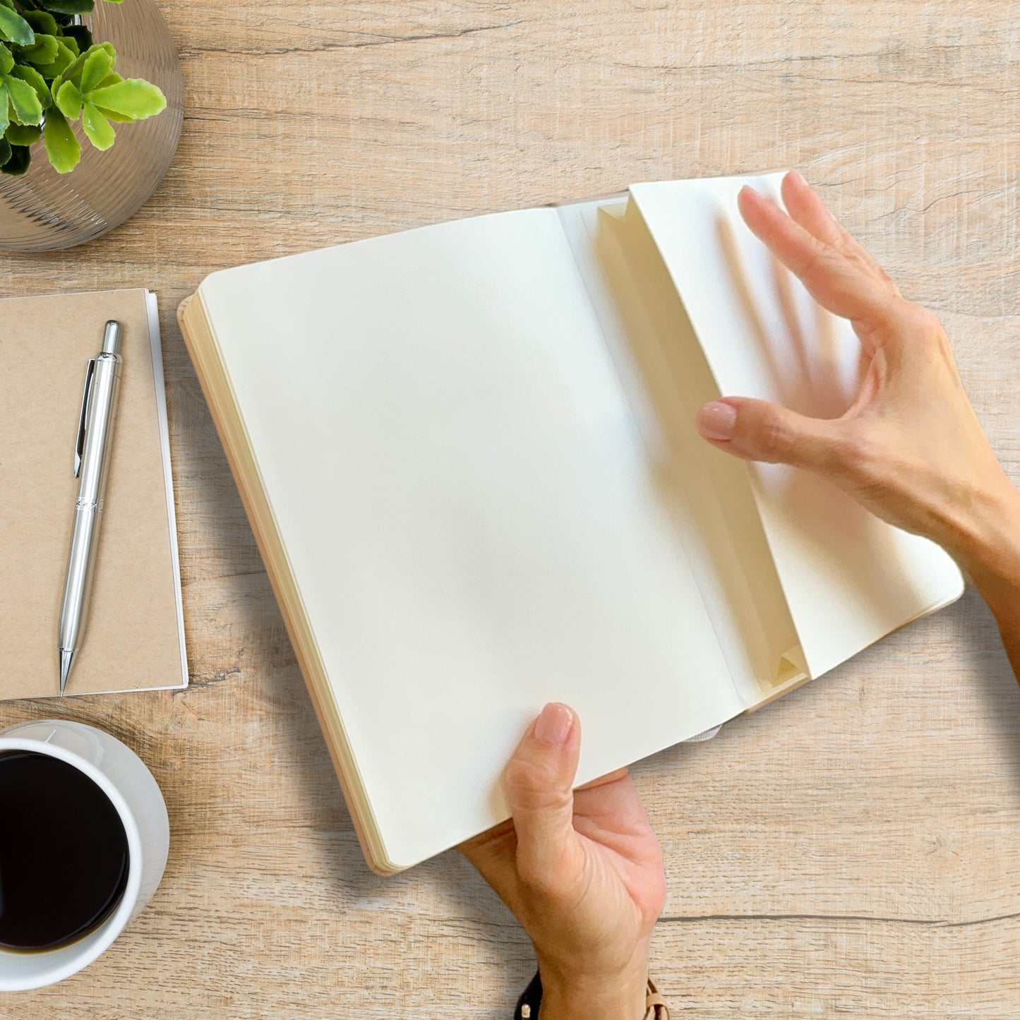 Personalized Hardcover Vegan Leather Journal - Custom Imprinted