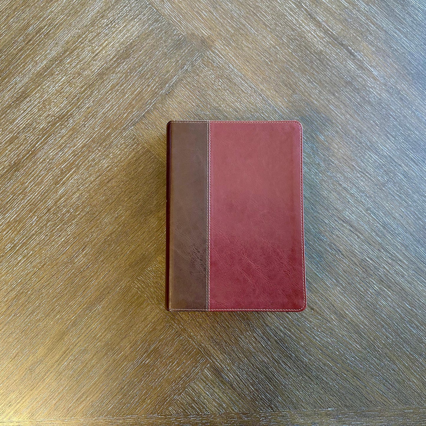 Personalized NLT Life Application Study Bible | Third Edition | Red Letter | LeatherLike Brown/Mahogany | Thumb Index