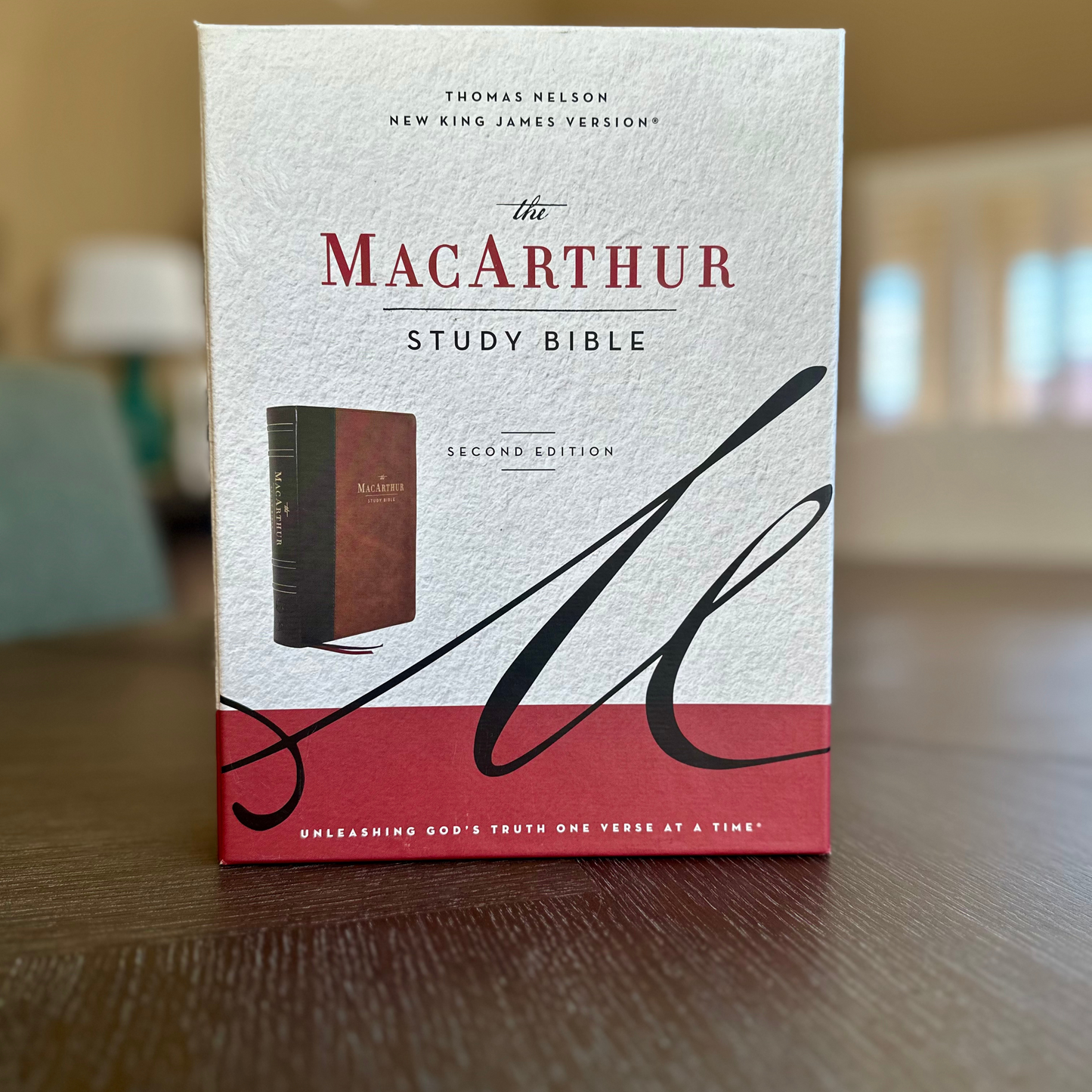 Personalized NKJV MacArthur Study Bible, 2nd Edition, Brown Leathersoft, Comfort Print, Custom Engraved Name