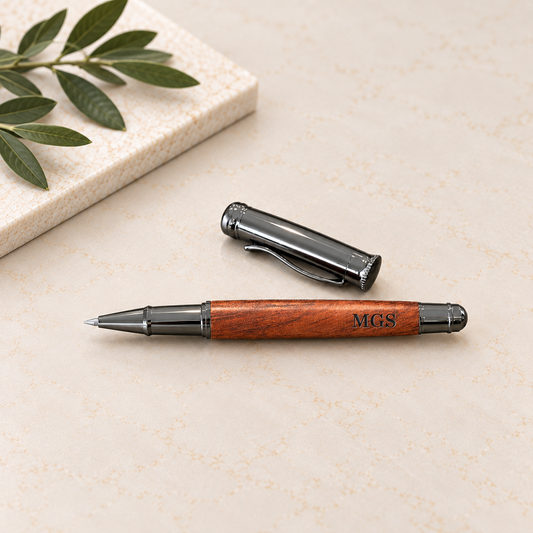 Personalized Engraved Hardwood Rollerball Pen
