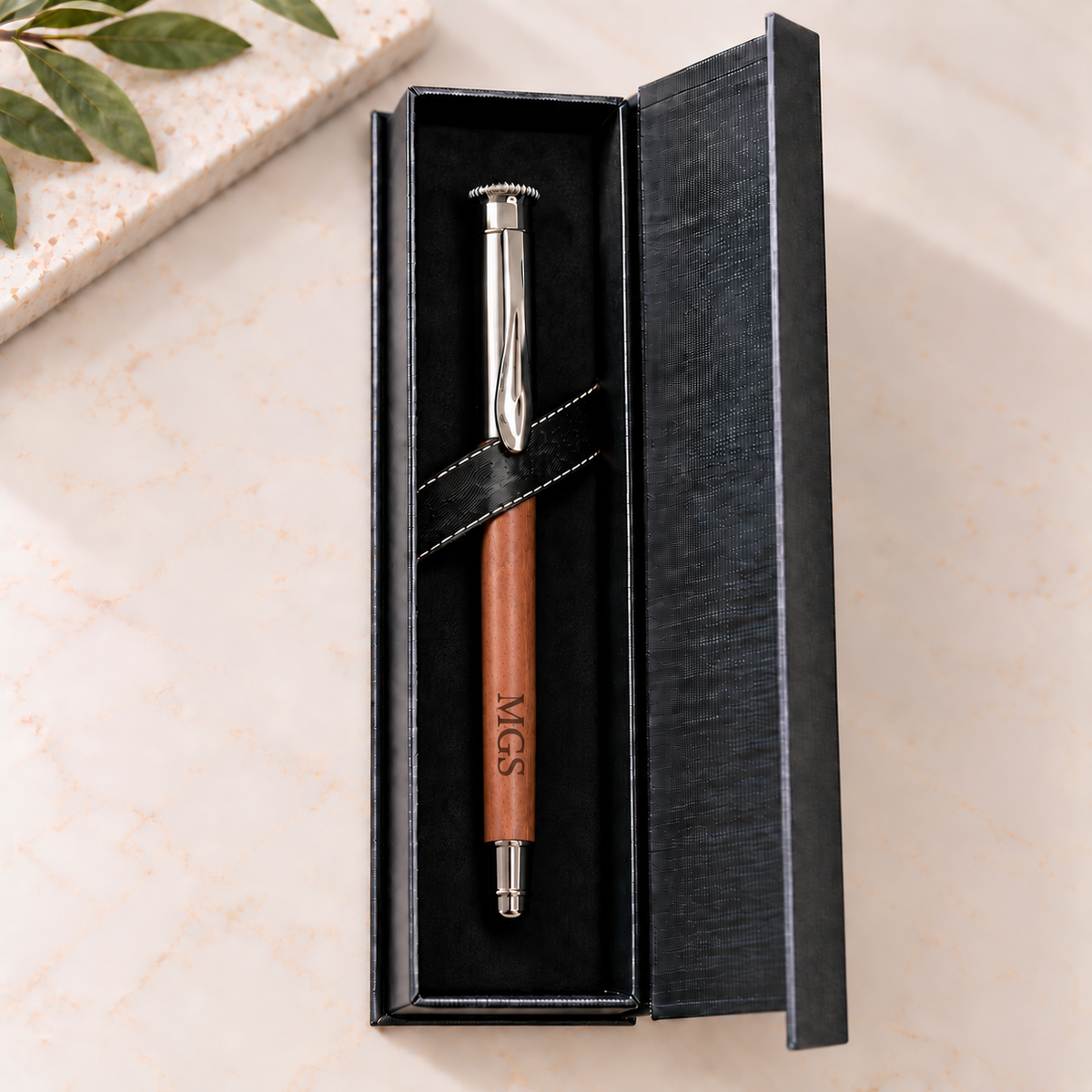 Personalized Engraved Hardwood Rollerball Pen