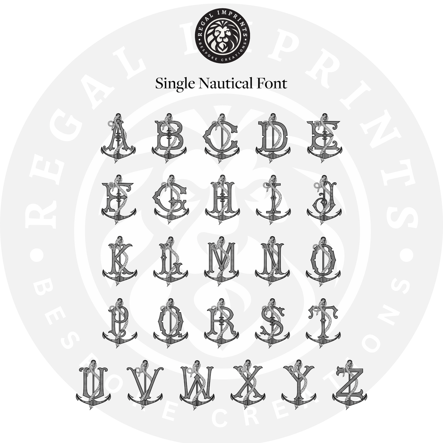 Personalized Embroidered Nautical Anchor Linen Cocktail Napkins - Set of 8