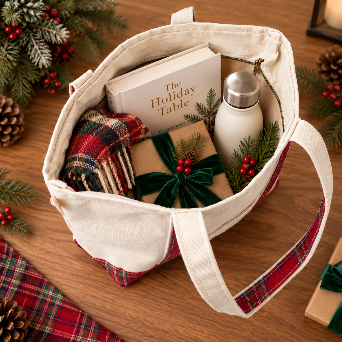 Personalized Tartan Plaid Classic Canvas Tote Bag