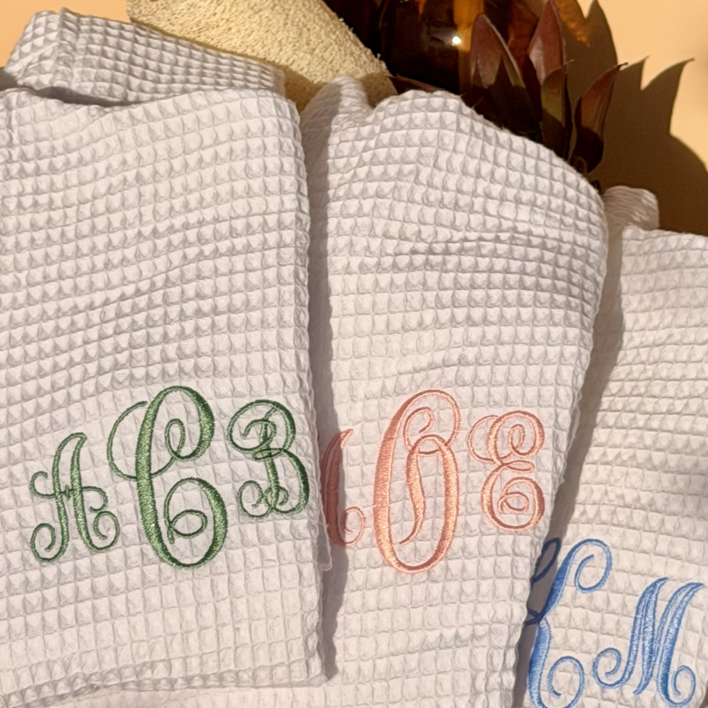 Personalized Full Length Unisex Waffle Weave Kimono Robe