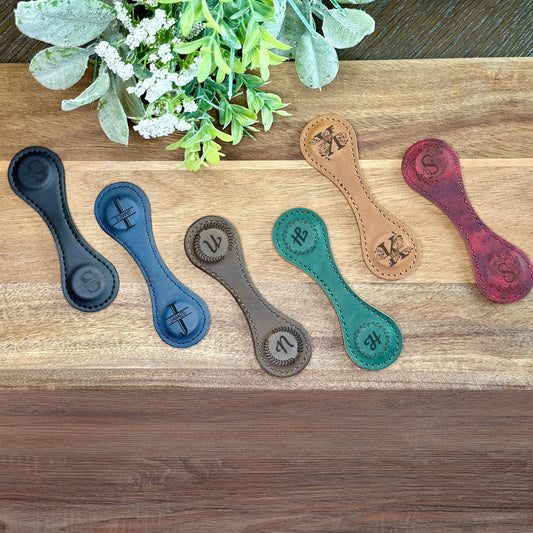 Personalized Magnetic Leather Bookmark - Engraved